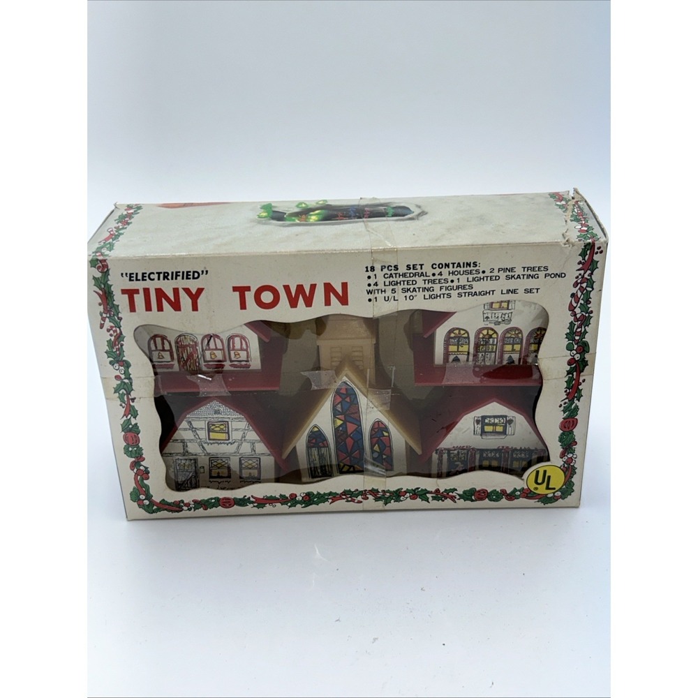 Vintage Electrified Tiny Town Houses Cathedral